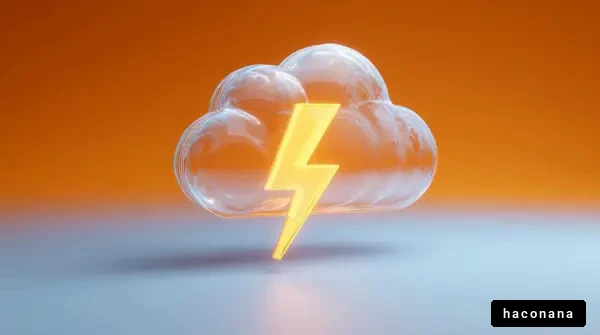 雷を伴う雲のイラスト