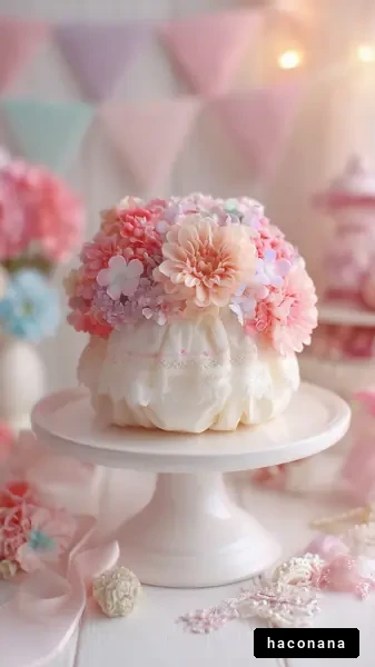 美しい花のケーキ