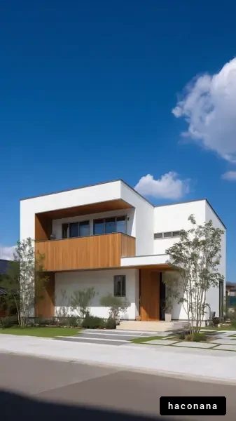 モダンな白い家