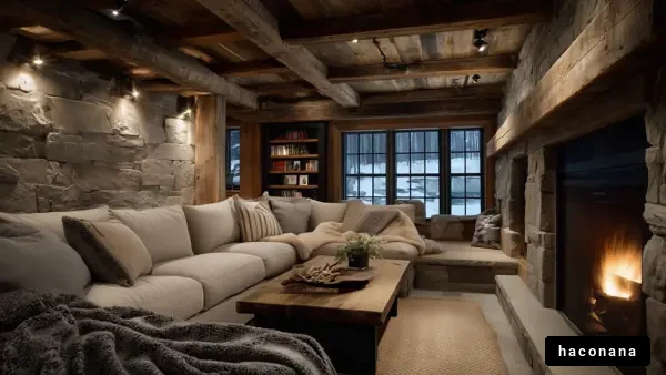 温かみのあるリビングルーム