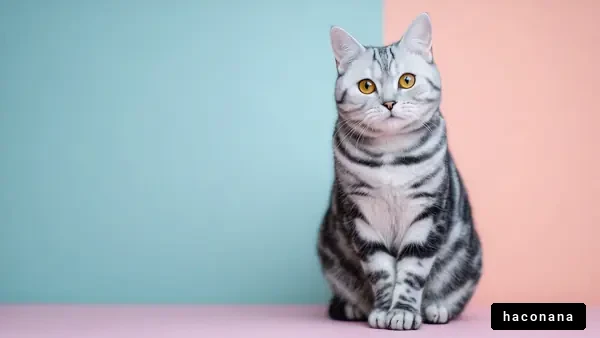 シンプルな背景の猫