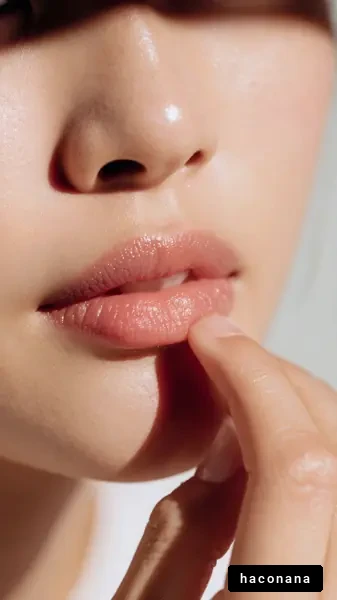 美しい唇のクローズアップ