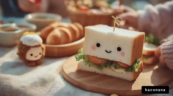 かわいいサンドイッチの風景