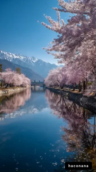美しい桜並木の風景