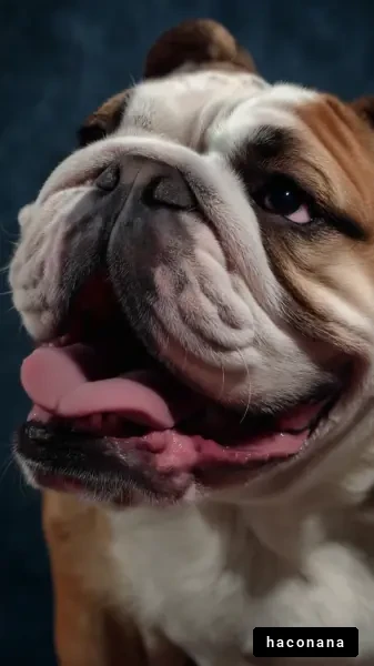 かわいいブルドッグの笑顔