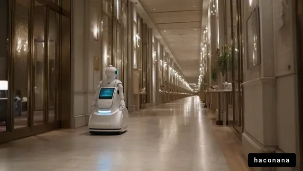 ホテルのロボット案内