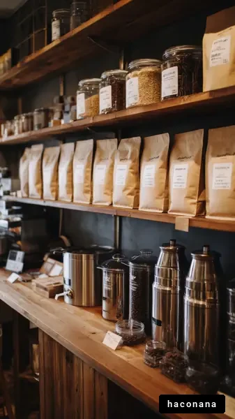 おしゃれなカフェの棚