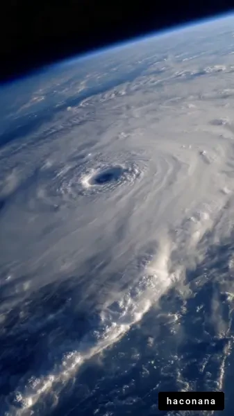 宇宙から見た台風の姿