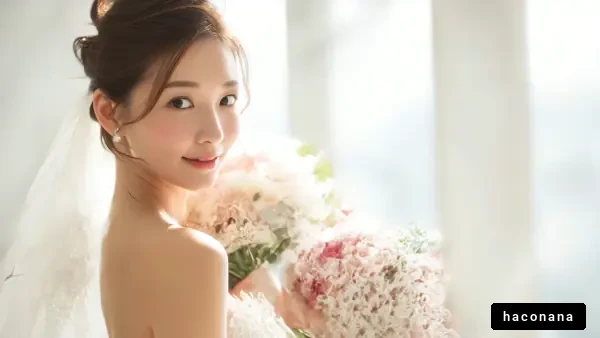 美しい花嫁のポートレート