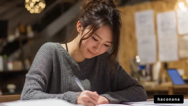 カフェでの勉強風景