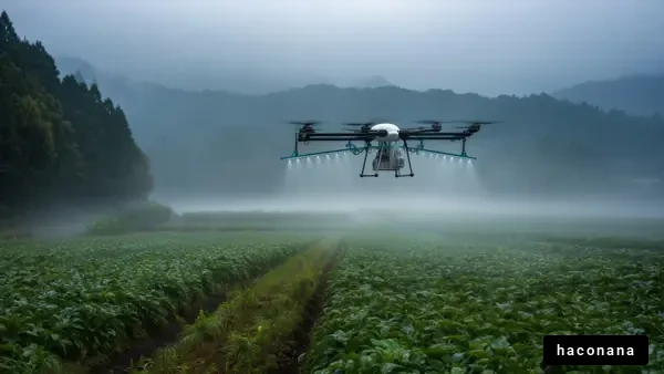 農業用ドローンの風景