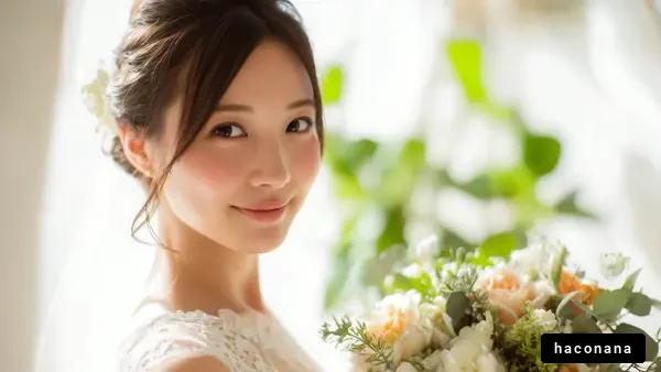 美しい花嫁のポートレート