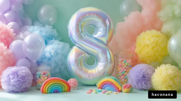 カラフルな8歳の誕生日