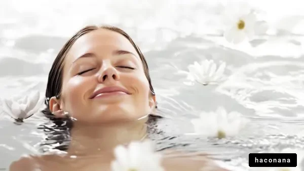 リラックスした女性の入浴シーン