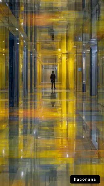 色彩豊かな廊下の風景