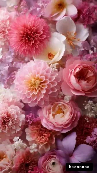 美しい色とりどりの花々