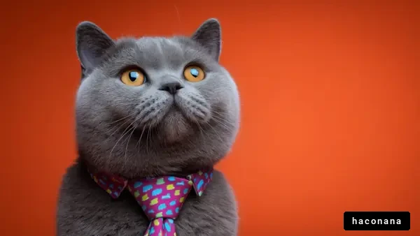 ネクタイをつけた猫