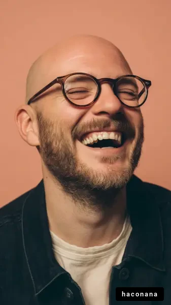 楽しく笑う男性のポートレート