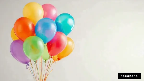 カラフルな風船の集合