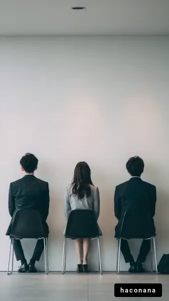 待機するビジネスパーソンたち