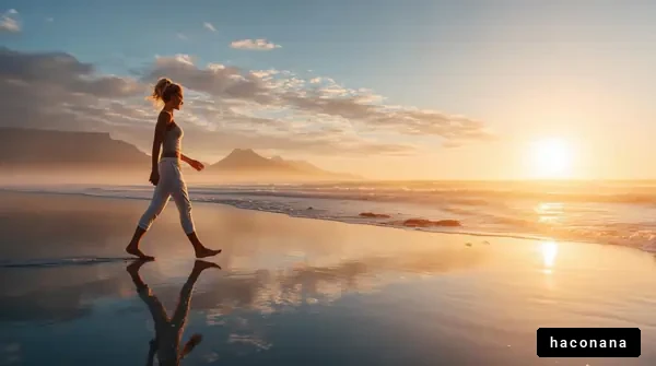 ビーチでのリラックスした散歩