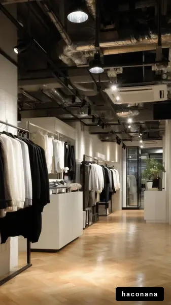 現代的なファッションストア内観