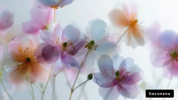 柔らかな花の風景