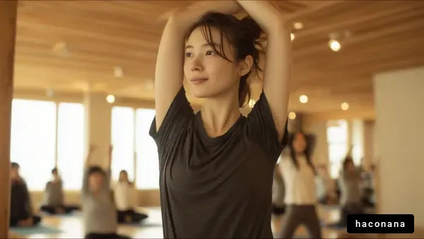 ヨガのクラスでリラックス