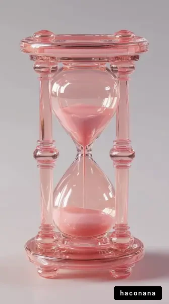 ピンクの砂時計の美しさ