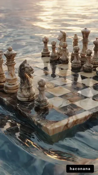 水面でのチェスゲーム