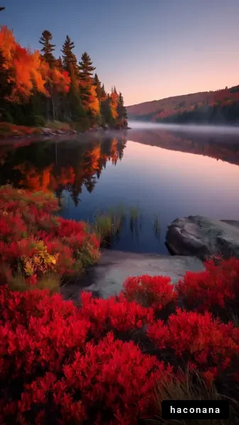 紅葉に染まる景色