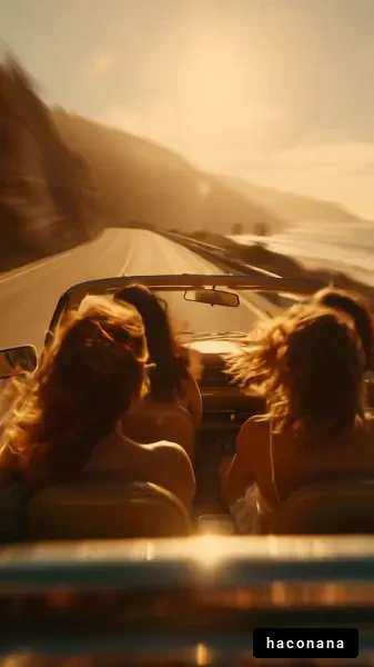 夕日を背にしたドライブ