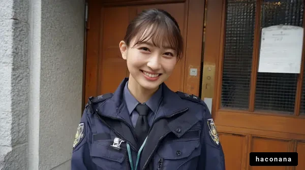 警察官の笑顔