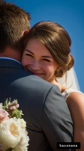 幸せな結婚式の瞬間