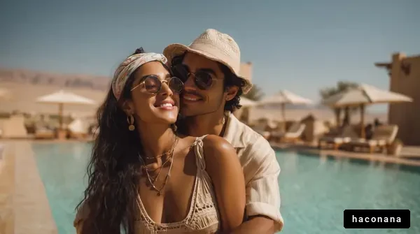 リゾートでのカップルのひととき