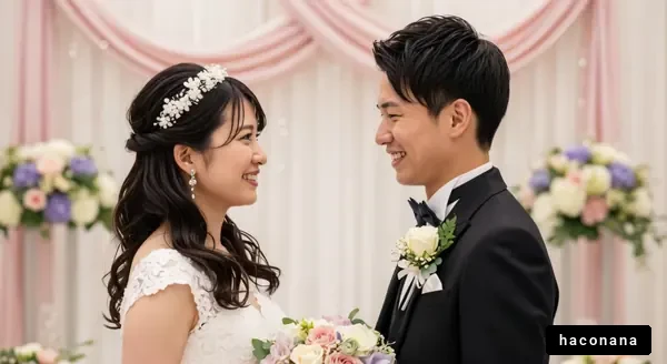 幸せな結婚式の瞬間