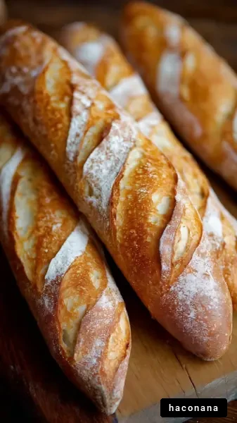 焼きたてのバゲット