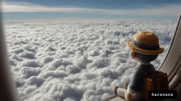 雲海を見つめる人形