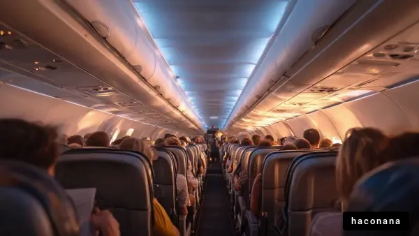 航空機の内部風景