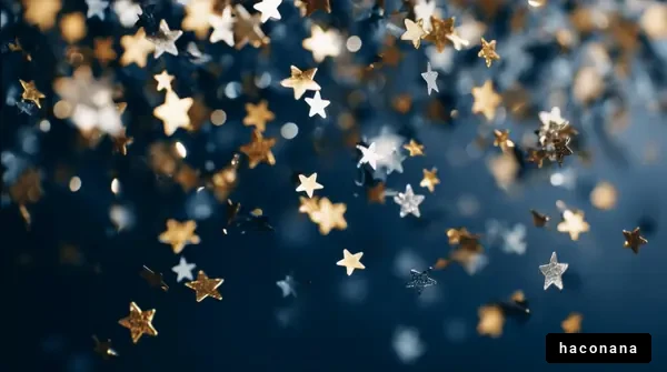 星が舞う幻想的な背景