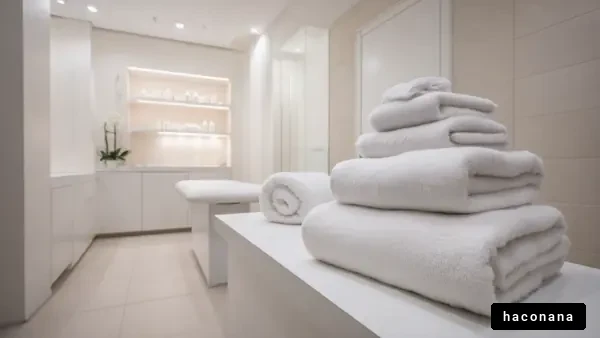 清潔感あふれるタオルの風景