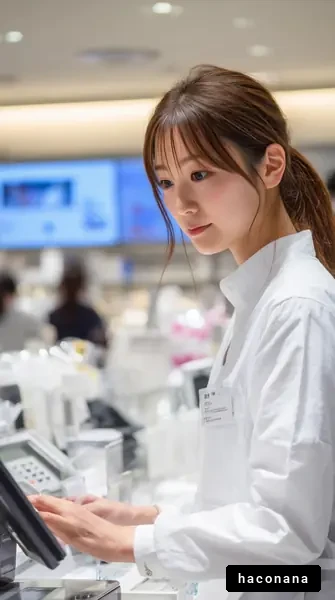 店員の真剣な表情