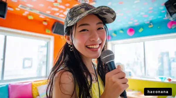 カラオケを楽しむ女性