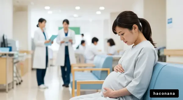 妊婦と医療現場の風景