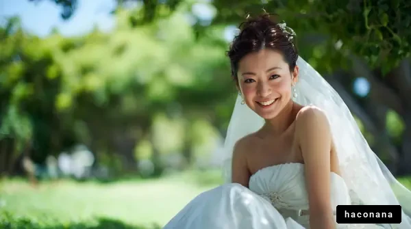 青空の下の結婚式