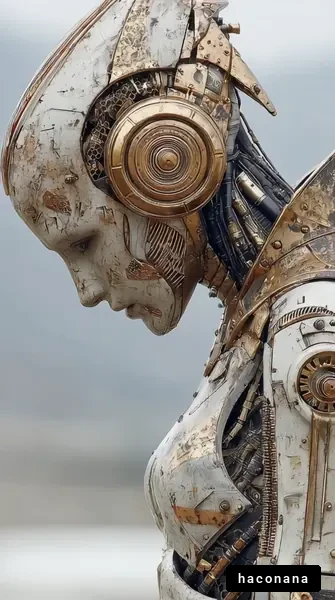 未来的なロボットの肖像