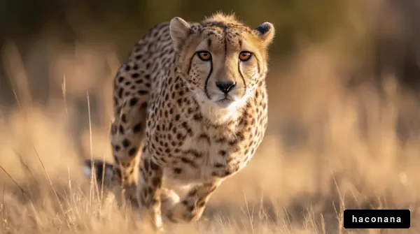 草原を駆けるチーター