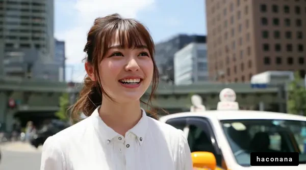 明るい笑顔の女性