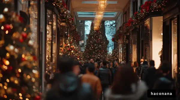 クリスマスの街中の風景