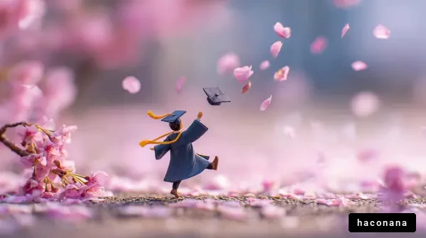 卒業のお祝いシーン